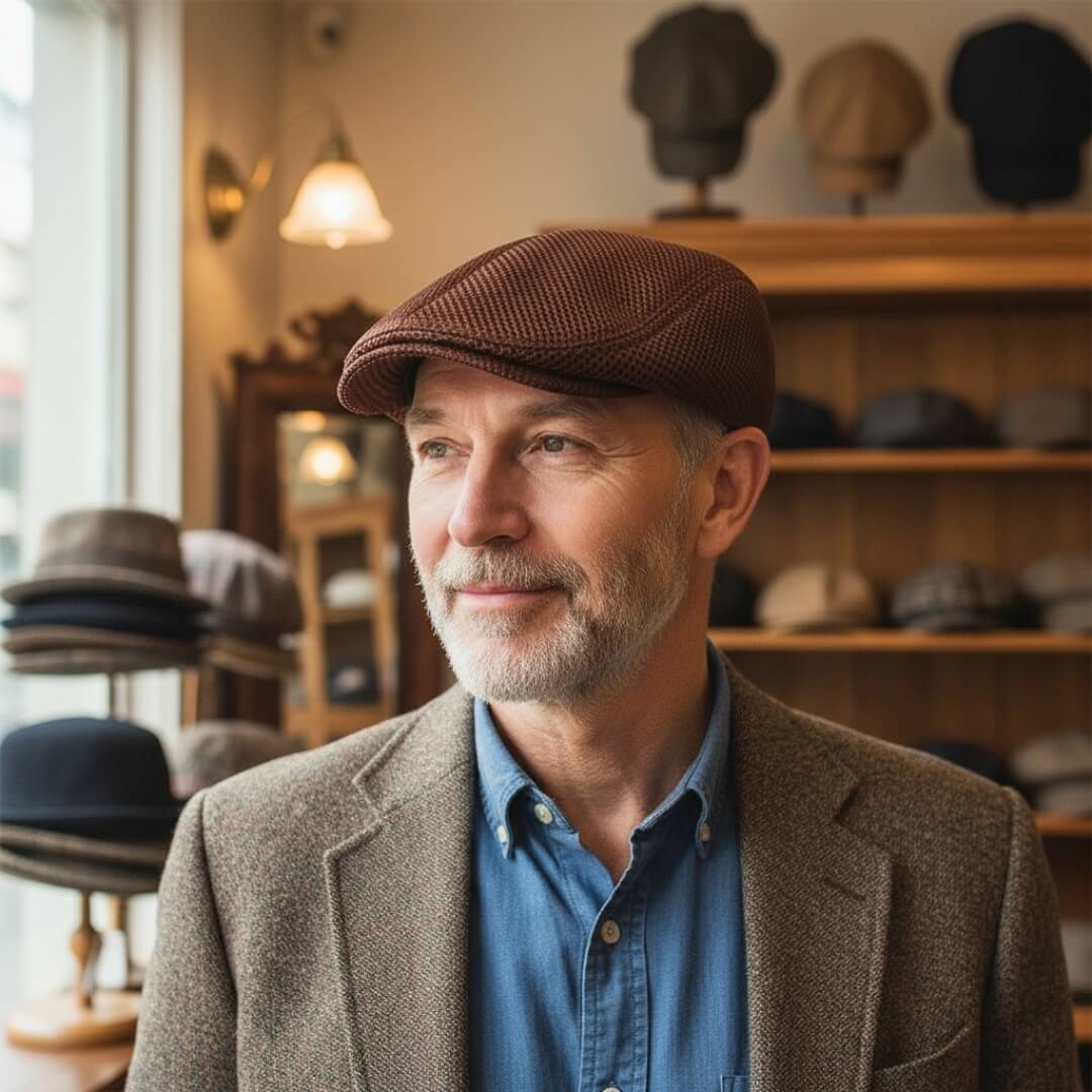 Béret plat en maille | CANNES