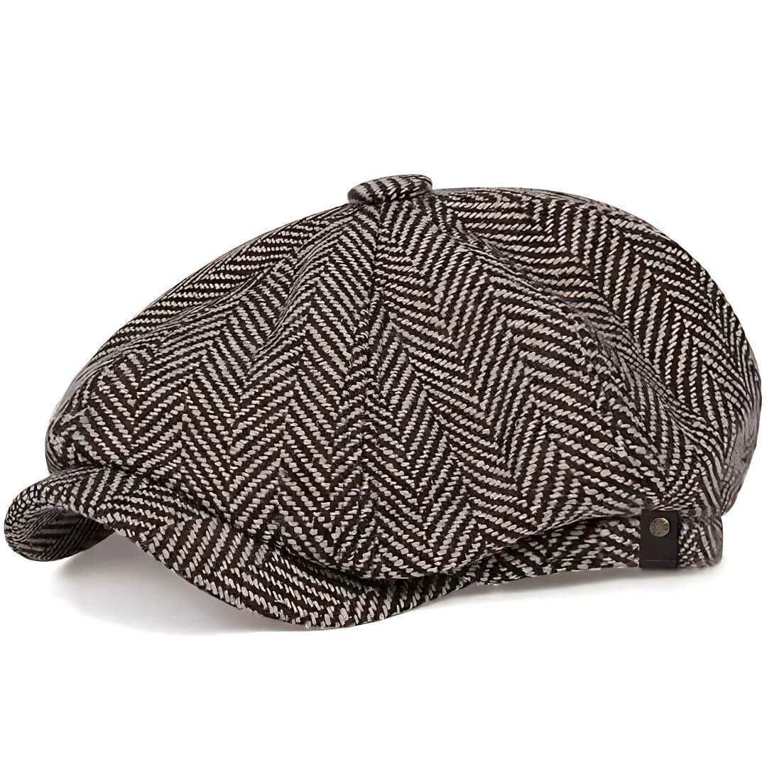 Casquette en mélange de laine à chevrons | REIMS