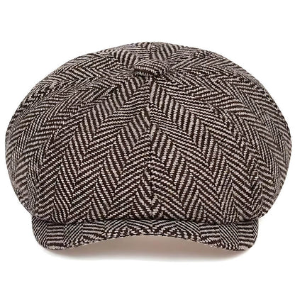 Casquette en mélange de laine à chevrons | REIMS