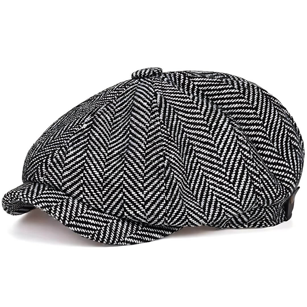 Casquette en mélange de laine à chevrons | REIMS