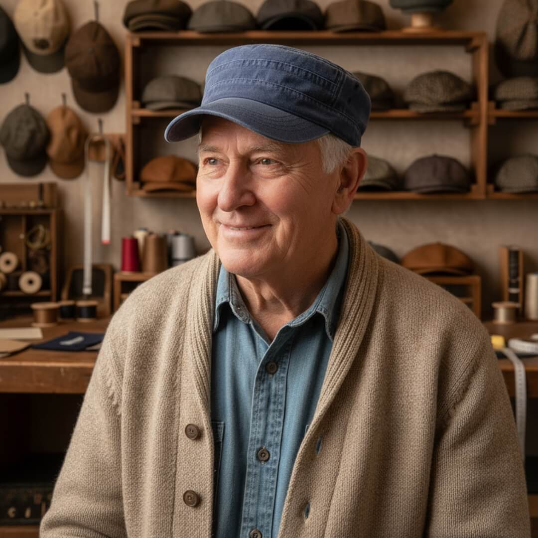 Béret type Képi en coton délavé | LILLE