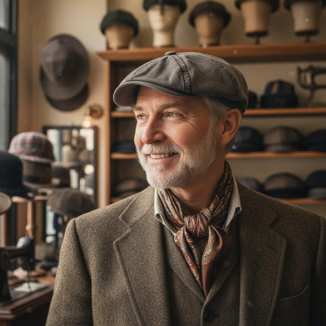 Béret Gavroche en coton délavé | BIARRITZ