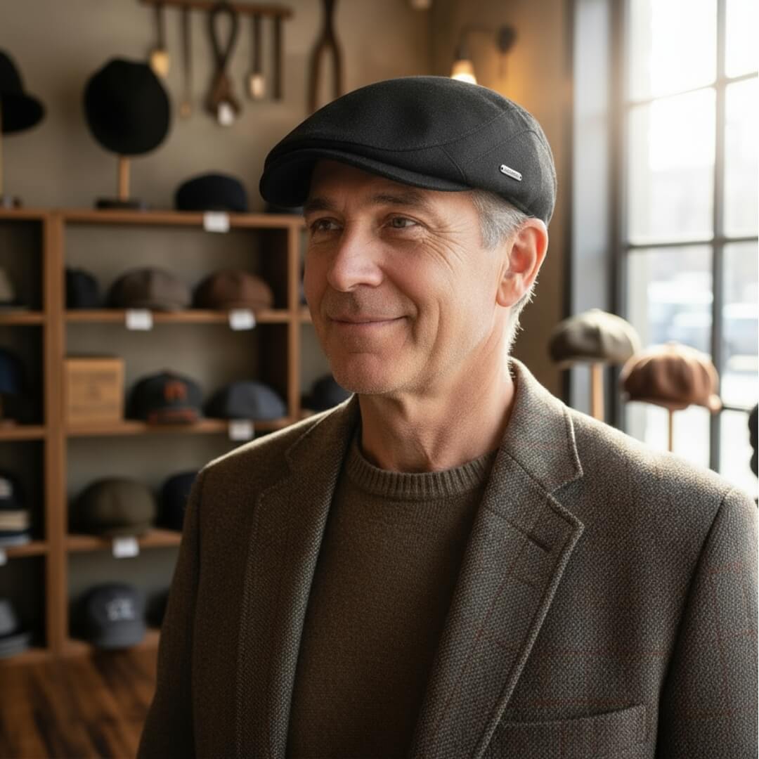 Béret plat en coton | VANCOUVER