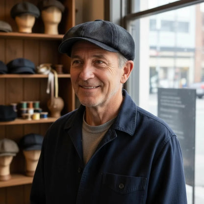 Béret Gavroche en denim | BOSTON